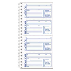 TOPS™ Second Nature Phone Call Book, Two-Part Carbonless, 5 x 2.75, 4 Forms/Sheet, 400 Forms Total