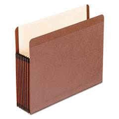 Pendaflex® Premium Reinforced Expanding File Pockets, 7" Expansion, Letter Size, Red Fiber, 5/Box