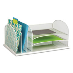 Safco® Onyx™ Desk Organizer with Three Horizontal and Three Upright Sections