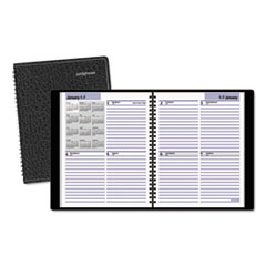 AT-A-GLANCE® DayMinder® Open-Schedule Weekly Appointment Book, 6 7/8 x 8 3/4, Black, 2018