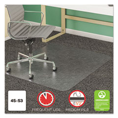 deflecto® SuperMat Frequent Use Chair Mat for Medium Pile Carpeting