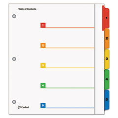 Cardinal® OneStep Plus Index System, 5-Tab, Multi-Color