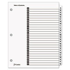 Cardinal® OneStep Printable Table of Contents and Dividers, 26-Tab, A to Z, 11 x 8.5, White, White Tabs, 1 Set