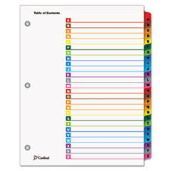 Cardinal® Traditional OneStep Index System, 26-Tab, A-Z, Letter, Multicolor, 26/Set