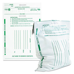 Quality Park™ Poly Night Deposit Bags with Tear-Off Receipt, 10 x 13, White, 100/Pack
