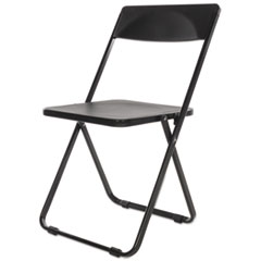Alera Plus™ Folding Chair, Black, 4/Carton