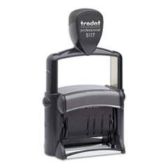 Trodat® Trodat Professional 12-Message Stamp, Dater, Self-Inking, 2 1/4 x 3/8, Black