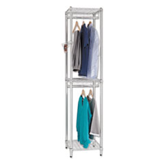 Alera® Wire Shelving Garment Tower, 18w x 18d x 81 3/4h, Silver