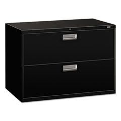 HON® Brigade 600 Series Lateral File, 2 Legal/Letter-Size File Drawers, Black, 42" x 18" x 28"