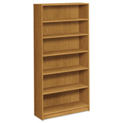 HON® 1870 Series Bookcase, Six-Shelf, 36w x 11.5d x 72.63h, Harvest