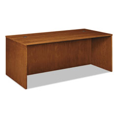 HON® BW Veneer Series Rectangle Top Desk Shell, Two Grommets, 72" x 36" x 29", Bourbon Cherry