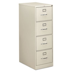 HON® 310 Series Vertical File, 4 Legal-Size File Drawers, Light Gray, 18.25" x 26.5" x 52"