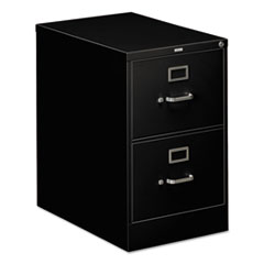 HON® 310 Series Vertical File, 2 Legal-Size File Drawers, Black, 18.25" x 26.5" x 29"