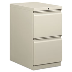 HON® Brigade Mobile Pedestal, Left or Right, 2 Letter-Size File Drawers, Light Gray, 15" x 22.88" x 28"