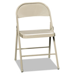 HON® All-Steel Folding Chairs, Light Beige, 4/Carton