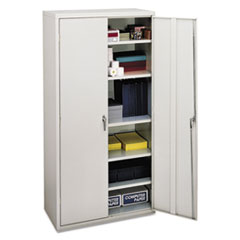HON® Assembled Storage Cabinet, 36w x 18.13d x 71.75h, Light Gray