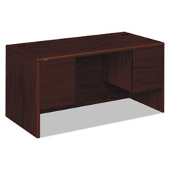 HON® 10700 Series Double Pedestal Desk with Three-Quarter Height Pedestals, 60" x 30" x 29.5", Mahogany