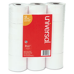 Universal® Impact and Inkjet Print Bond Paper Rolls, 0.5" Core, 2.25" x 130 ft, White, 12/Pack