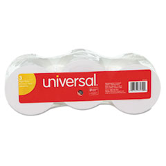 Universal® Impact and Inkjet Print Bond Paper Rolls, 0.5" Core, 2.25" x 150 ft, White, 3/Pack