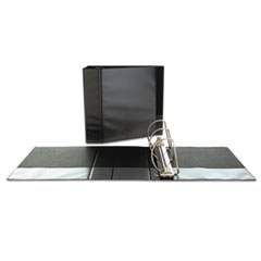 Universal® Slant-Ring Economy View Binder, 5" Capacity, Black