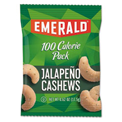 Emerald® 100 Calorie Pack Nuts, Jalapeno Cashews, 0.62 oz Pack, 7/Box