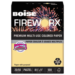 Boise® FIREWORX Colored Paper, 20lb, 8-1/2 x 11, Boomin' Buff, 500 Sheets/Ream