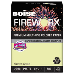 Boise® FIREWORX Colored Paper, 20lb, 8-1/2 x 11, Garden Springs Green, 500 Sheets/Ream