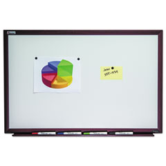 7110016305171, SKILCRAFT Magnetic Porcelain Dry Erase Board, 48 x 36, White Surface, Brown Mahogany Frame
