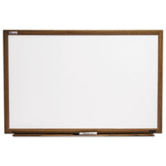 7110016305158, SKILCRAFT Melamine Dry Erase White Board, 36 x 24, White Surface, Light Brown Oak Frame