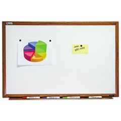 7110013347079, SKILCRAFT Magnetic Porcelain Dry Erase Board, 36 x 24, White Surface, Light Brown Oak Frame