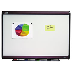 7110016305166, SKILCRAFT Magnetic Porcelain Dry Erase Board, 72 x 48, White Surface, Brown Mahogany Frame