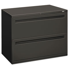 HON® Brigade 700 Series Lateral File, 2 Legal/Letter-Size File Drawers, Charcoal, 36" x 18" x 28"