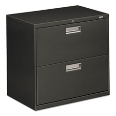 HON® Brigade 600 Series Lateral File, 2 Legal/Letter-Size File Drawers, Charcoal, 30" x 18" x 28"