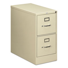 HON® 210 Series Vertical File, 2 Letter-Size File Drawers, Putty, 15" x 28.5" x 29"