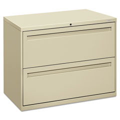 HON® Brigade 700 Series Lateral File, 2 Legal/Letter-Size File Drawers, Putty, 36" x 18" x 28"