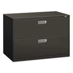 HON® Brigade 600 Series Lateral File, 2 Legal/Letter-Size File Drawers, Charcoal, 42" x 18" x 28"