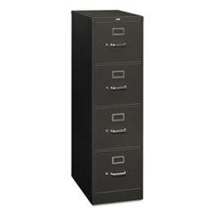 HON® 310 Series Vertical File, 4 Letter-Size File Drawers, Charcoal, 15" x 26.5" x 52"