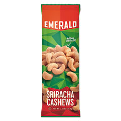 Emerald® Snack Nuts, Sriracha Cashews, 1.25 oz Tube, 12/Box