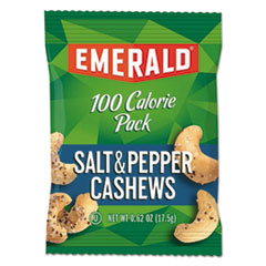Emerald® 100 Calorie Pack Nuts, Salt and Pepper Cashews, 0.62 oz Pack, 7/Box