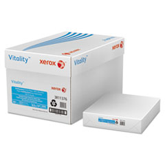 xerox™ Vitality 100% Recycled Multipurpose Paper, 92 Bright, 20 lb Bond Weight, 8.5 x 11, White, 500 Sheets/Ream, 10 Reams/Carton