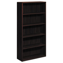 HON® 10700 Series Wood Bookcase, Five-Shelf, 36w x 13.13d x 71h, Mahogany