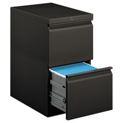 HON® Brigade Mobile Pedestal, Left or Right, 2 Letter-Size File Drawers, Charcoal, 15" x 22.88" x 28"