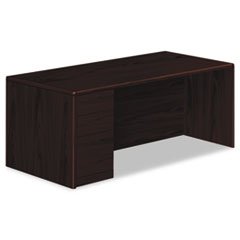 HON® 10700 Series Single Pedestal Desk with Full-Height Pedestal on Left, 72" x 36" x 29.5", Mahogany