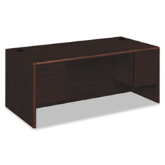 HON® 10700 Series Double Pedestal Desk with Three-Quarter Height Pedestals, 72" x 36" x 29.5", Mahogany