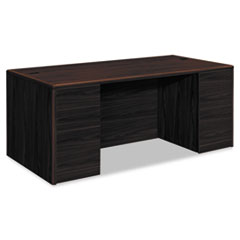 HON® 10700 Series Double Pedestal Desk with Full-Height Pedestals, 72" x 36" x 29.5", Mahogany