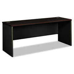 HON® 38000 Series Desk Shell, 72w x 24d x 29.5h, Mahogany/Charcoal