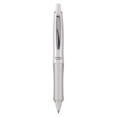 Pilot® Dr. Grip PureWhite Advanced Ink Ballpoint Pen, Retractable, Medium 1 mm, Black Ink, White/Crystal Barrel