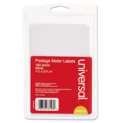 Universal® Self-Adhesive Postage Meter Labels, 1-1/2w x 2-3/4 or 5-1/2, WE, 40 Sheets/Pack