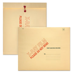 Quality Park™ X-Ray Film Mailer, Square Flap, String and Button Closure, 18 x 15, Manila, 100/Carton