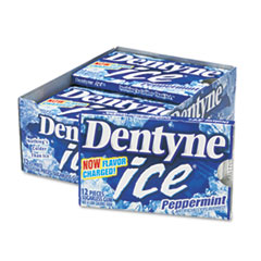 Dentyne Ice® Sugarless Gum, Peppermint Flavor, 16-Pieces/Pack, 9 Packs/Box